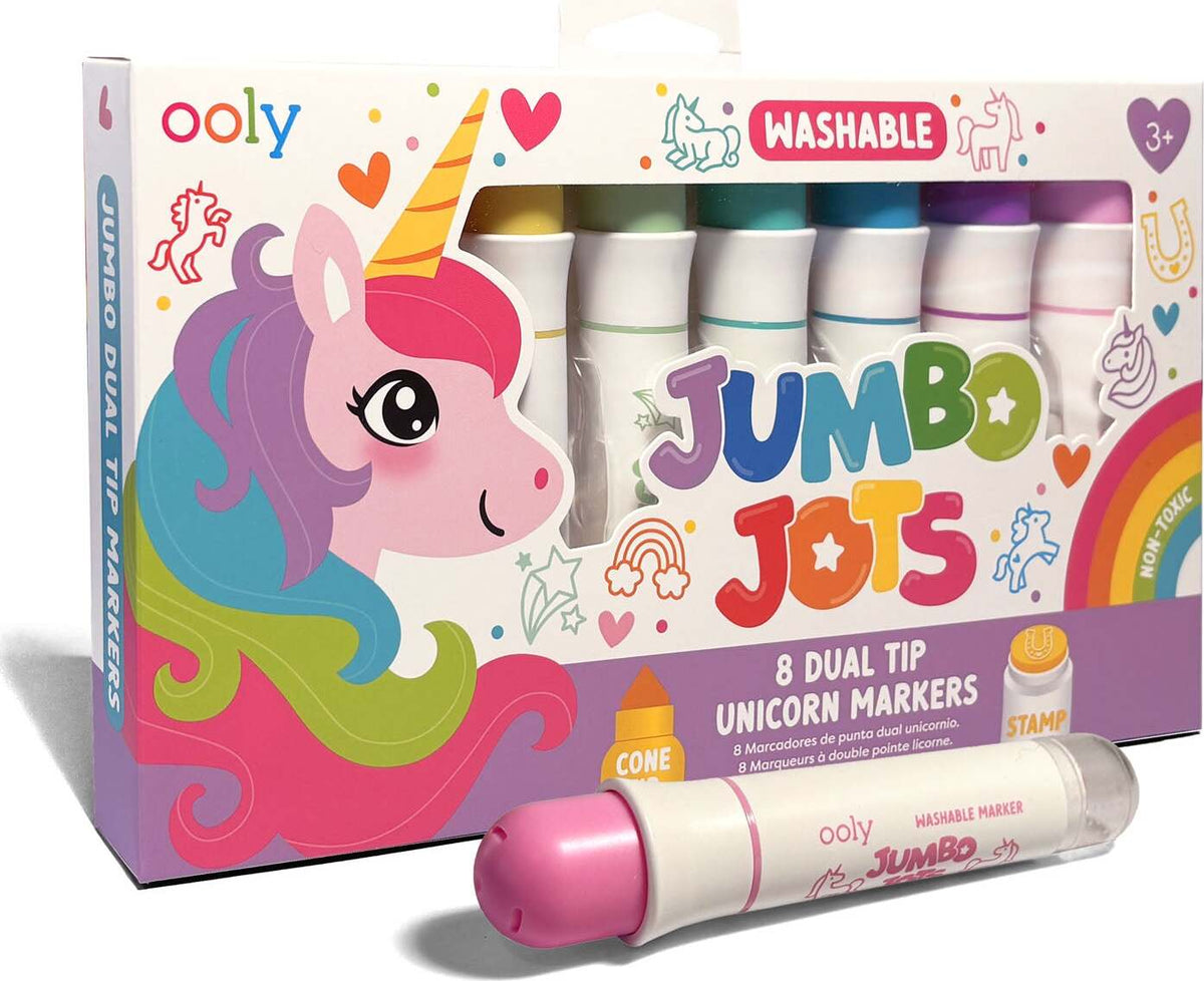 Jumbo Jots 8 Dual Tip Unicorn Markers