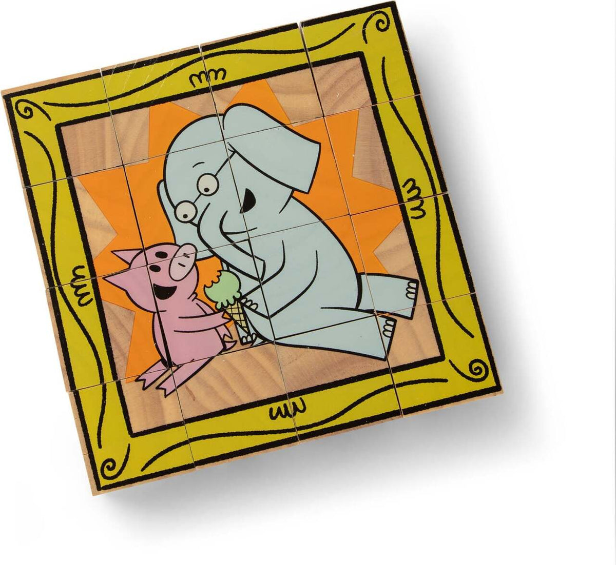 Mo Willems' Elephant & Piggie Wooden Cube Puzzle