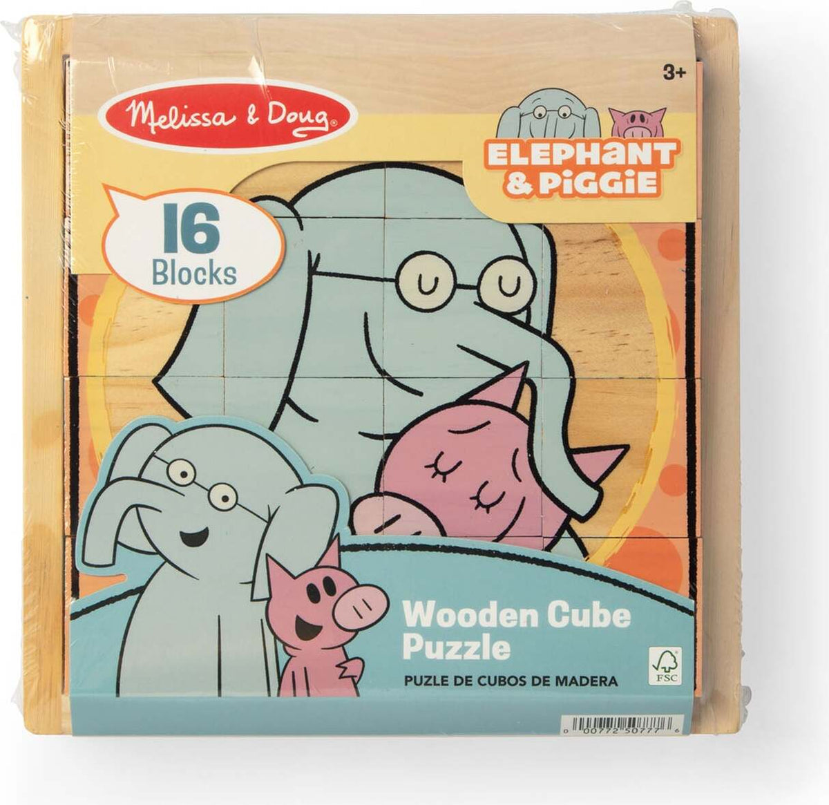 Mo Willems' Elephant & Piggie Wooden Cube Puzzle