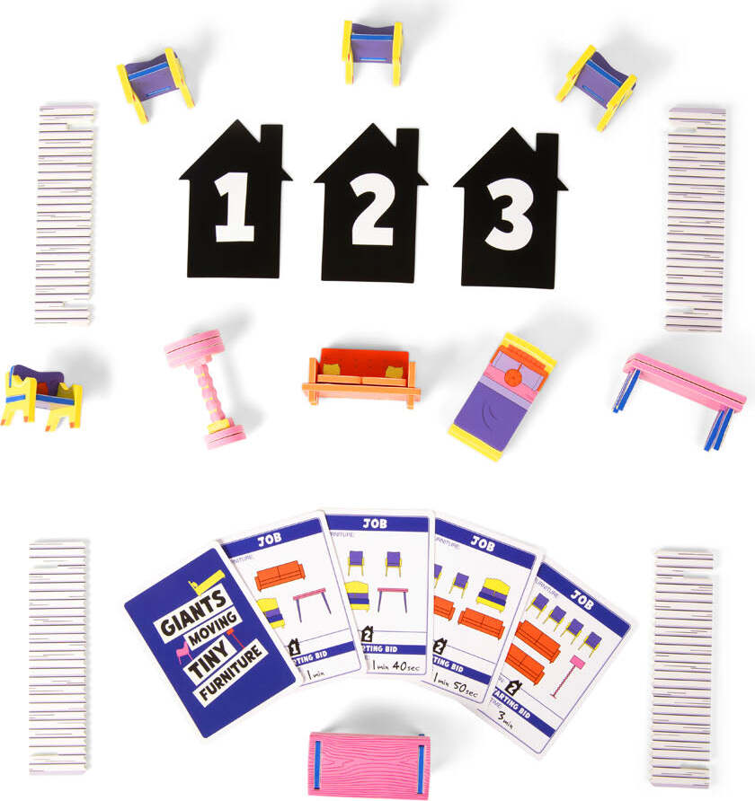 Giants Moving Tiny Furniture Party Game