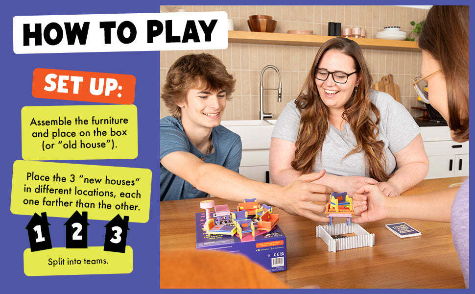 Giants Moving Tiny Furniture Party Game