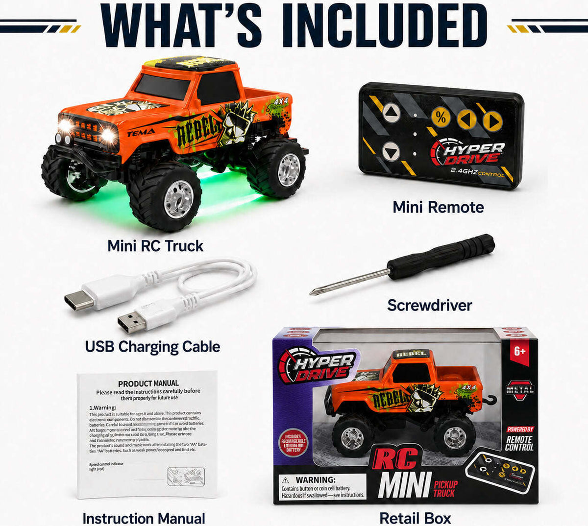 Hyper Drive Mini RC Retro Truck