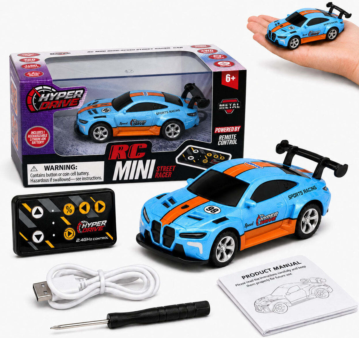 Hyper Drive Mini RC Race Car