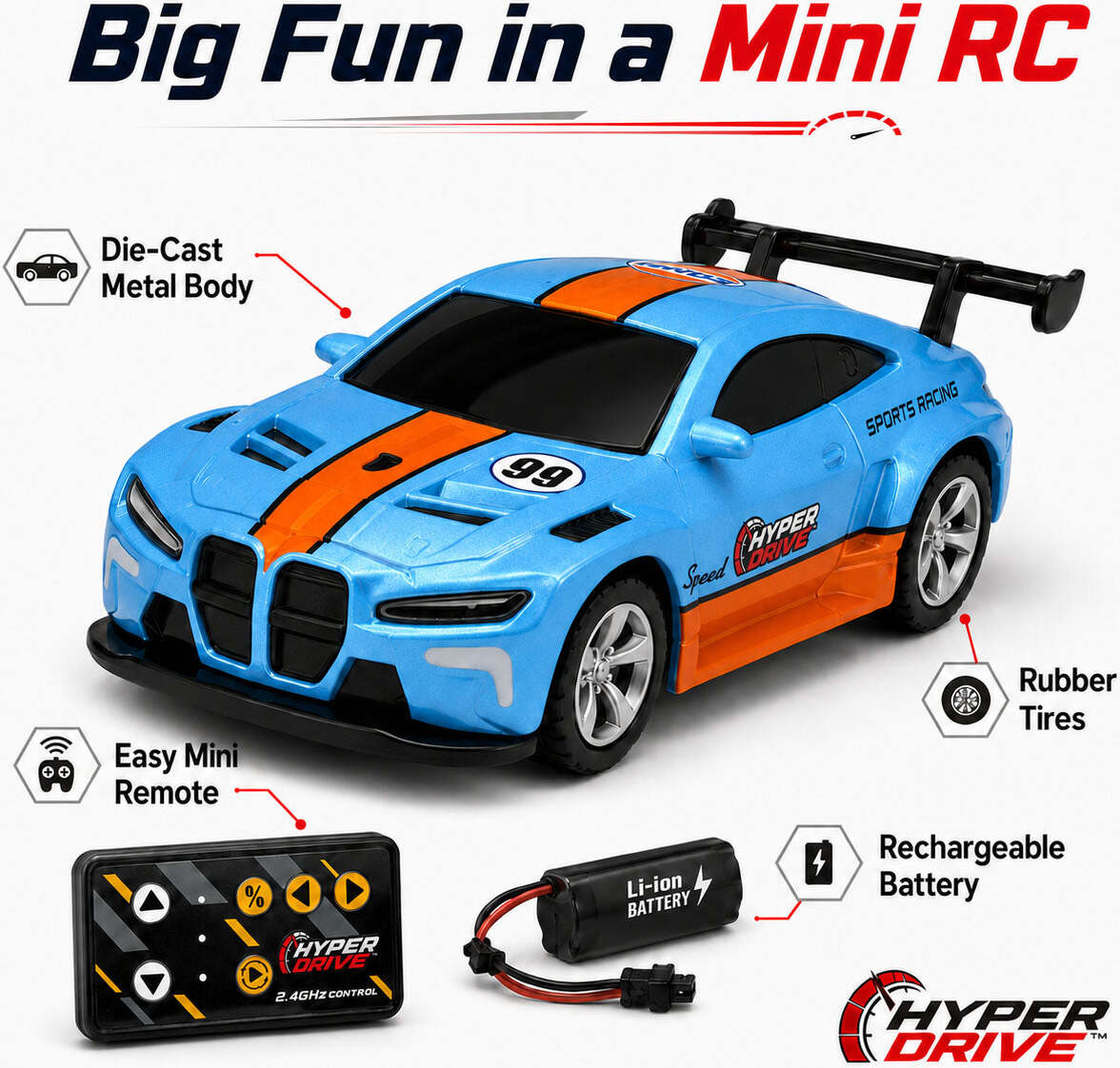 Hyper Drive Mini RC Race Car