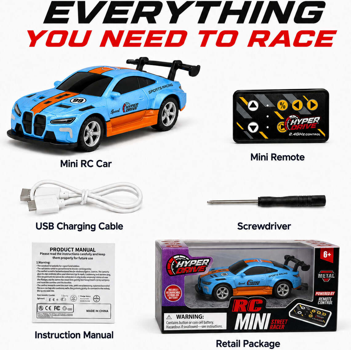 Hyper Drive Mini RC Race Car