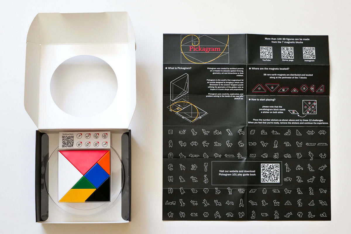 Pickagram Magnetic 3D Art Tangram Puzzle