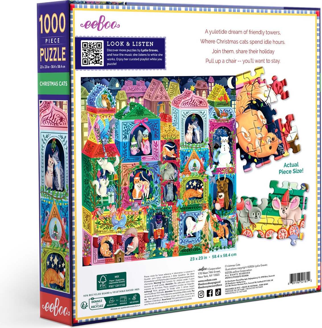 Christmas Cats 1000 Piece Puzzle