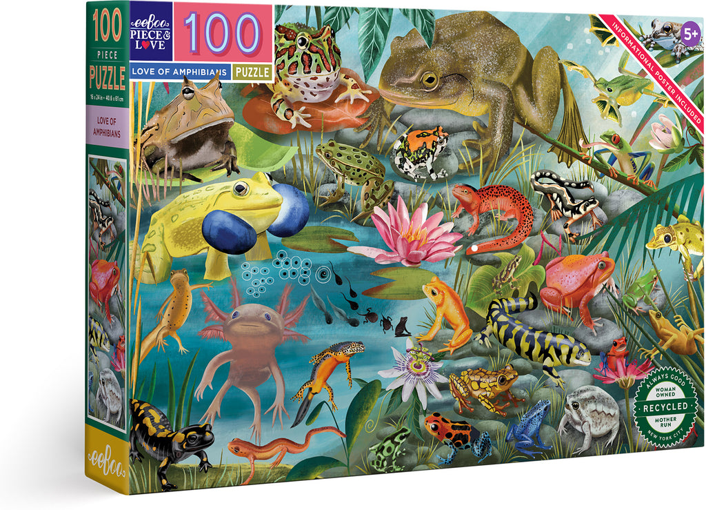 Love of Amphibians, 100 Piece Puzzle