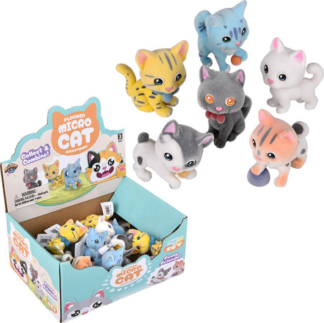 1.5" Flocked Micro Cat (assortment - sold individually)