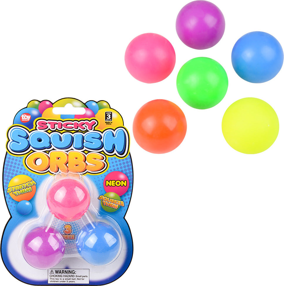 1.6" Squish Sticky Neon Orbs