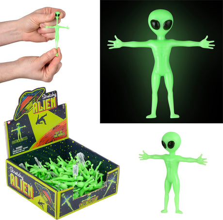 2.25" Glow in Dark Stretchy Alien (sold individually)
