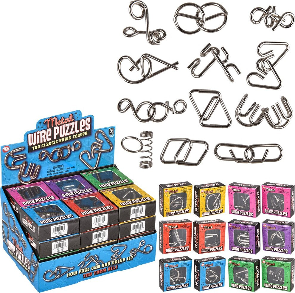 2" Metal Iq Wire Puzzles