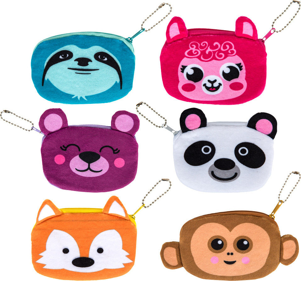 Plush Animal Coin Purse 3.5"