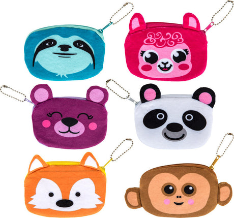Plush Animal Coin Purse 3.5"