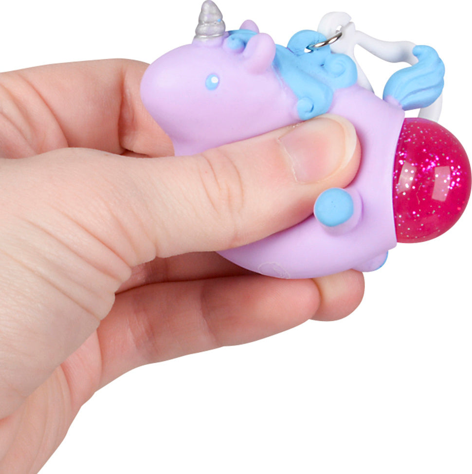 2.5" Pooping Unicorn Backpack Clip