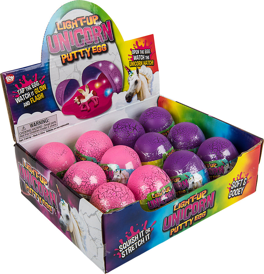 3" Light-up Unicorn Putty Egg