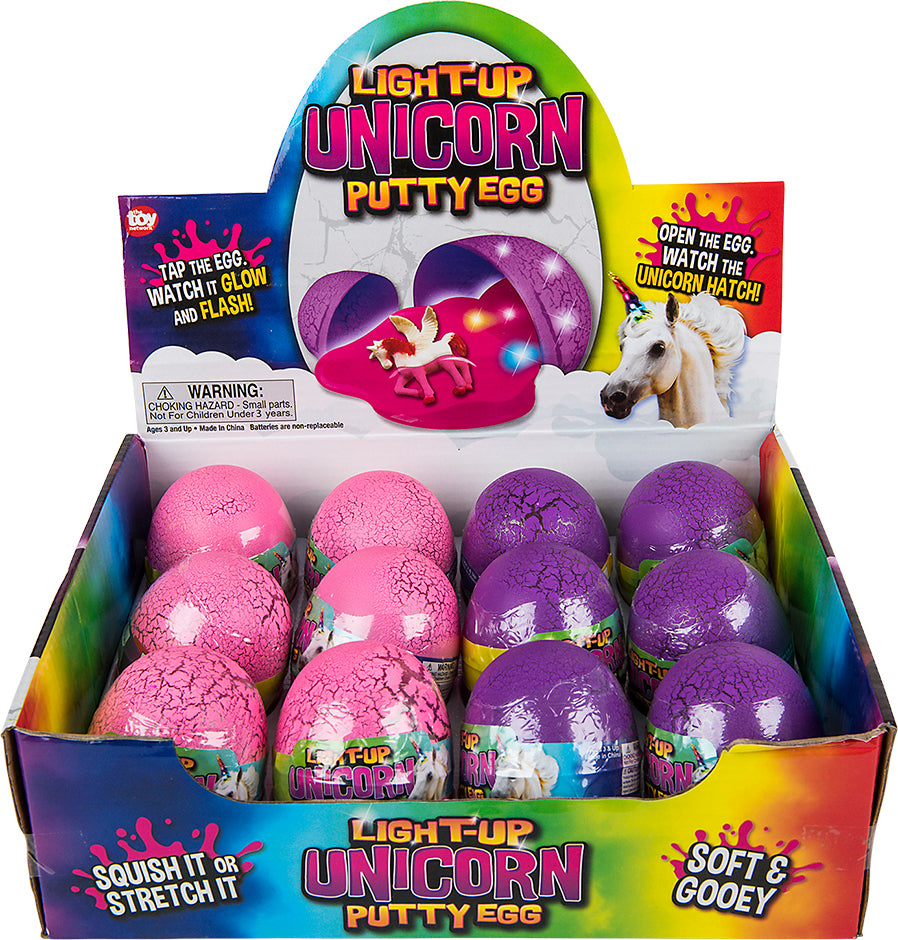 3" Light-up Unicorn Putty Egg