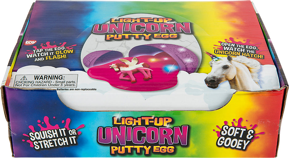 3" Light-up Unicorn Putty Egg