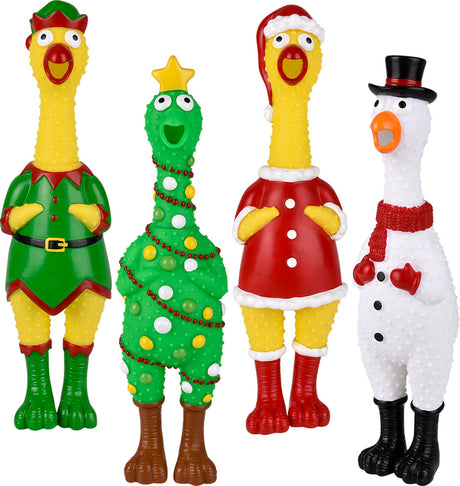 13.6" Xmas Screeching Chickens (sold individually)