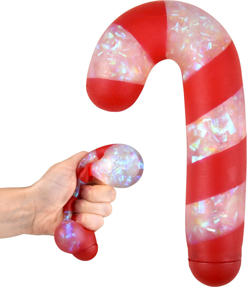 5" Squeezy Sparkle Candy Cane