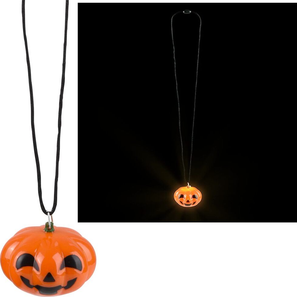 Light-Up Jack O Lantern Necklace 