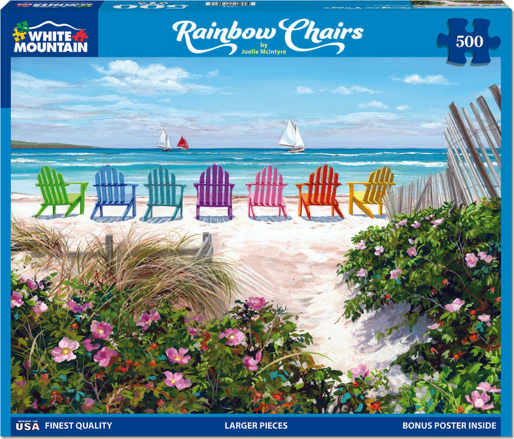 Rainbow Chairs - 500 Piece Jigsaw Puzzle