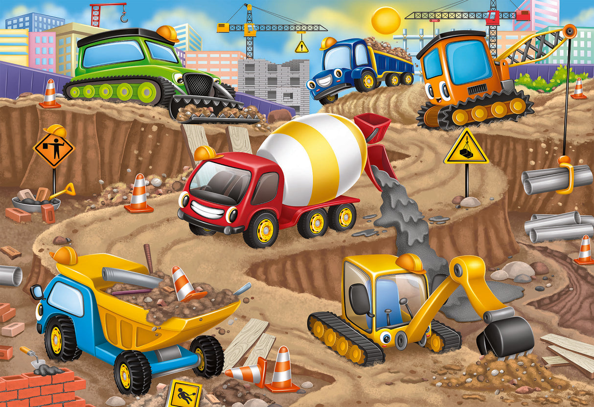 Construction Fun 24 Piece Floor Jigsaw Puzzle