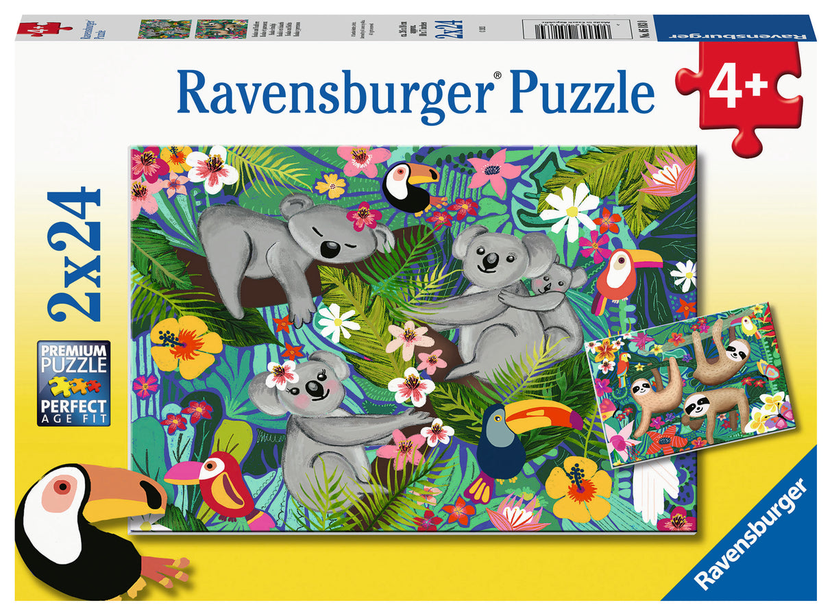 Koalas & Sloths Dual 24 Piece Kids Jigsaw Puzzle