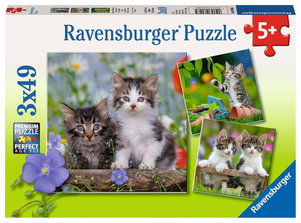 Tiger Kittens Triple 49 Piece Jigsaw Puzzle