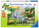 Prehistoric Life 60 Piece Kids Jigsaw Puzzle