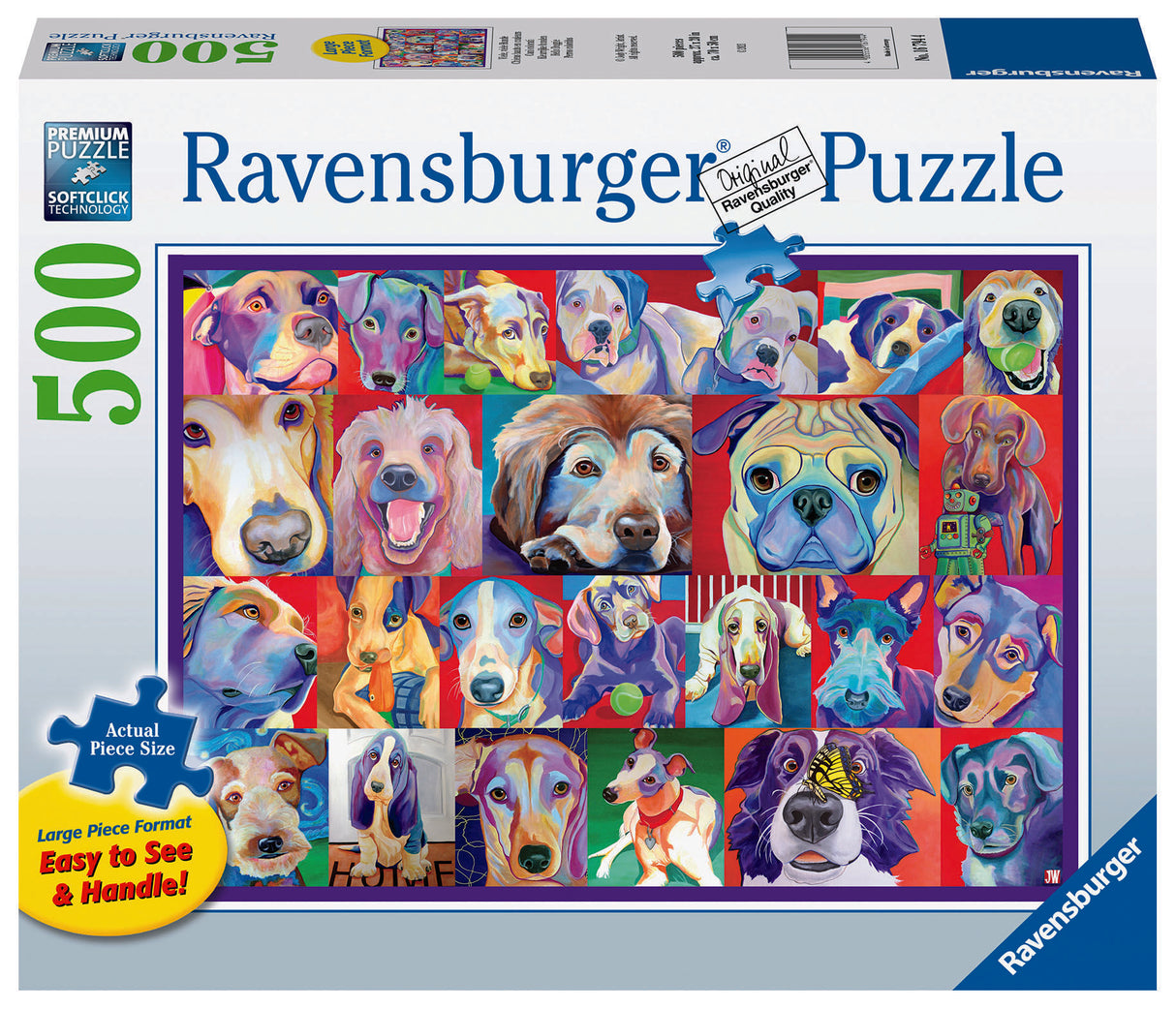 Hello Doggie 500 Piece Large Format Jigsaw Puzzle