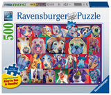 Hello Doggie 500 Piece Large Format Jigsaw Puzzle