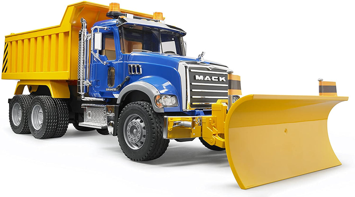 Bruder Mack Dump Truck with Snow Plow