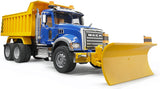 Bruder Mack Dump Truck with Snow Plow