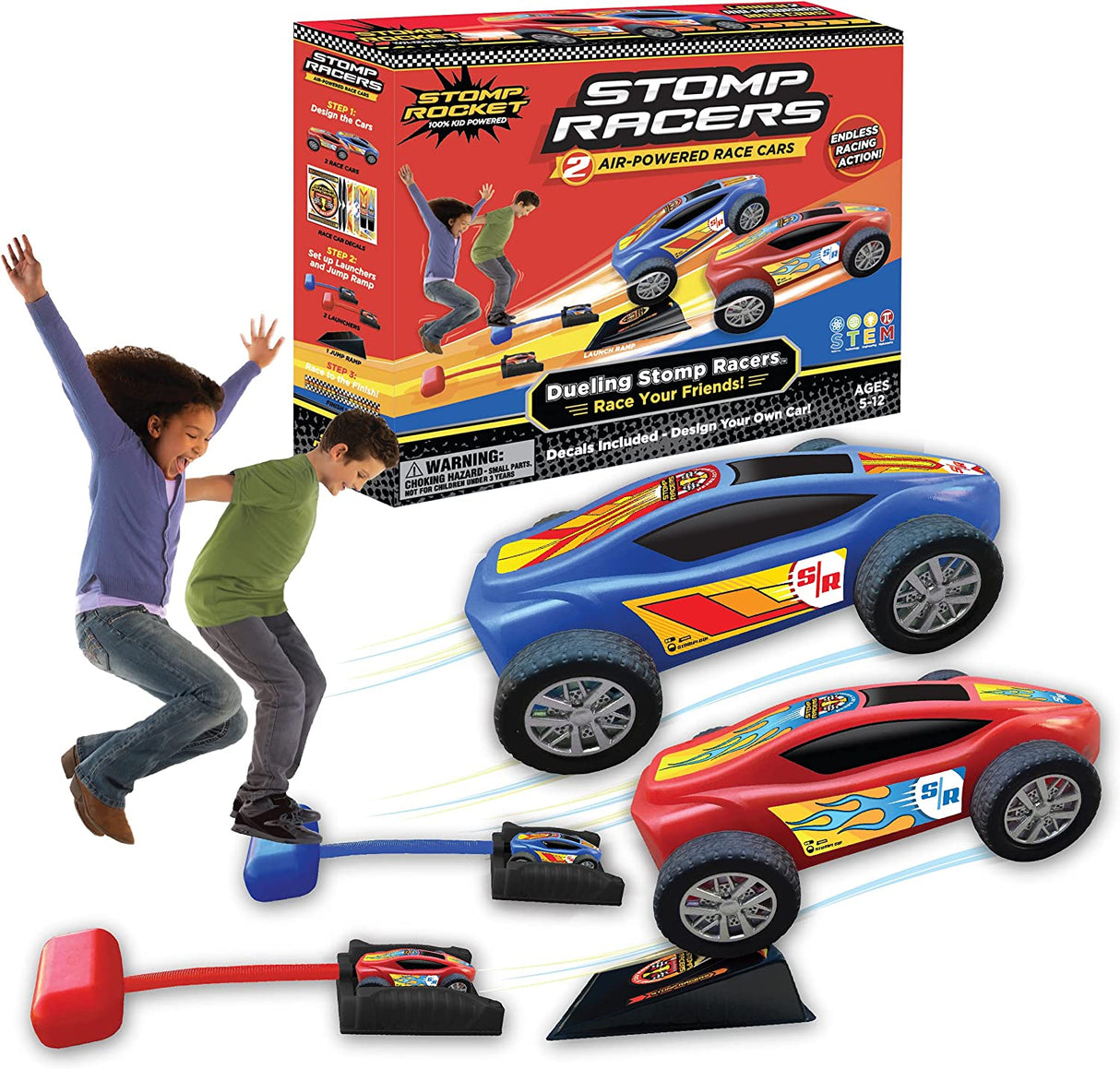 Dueling Stomp Racers Stunt Cars Launch Set