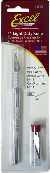 Excel 15001 1 Hobby Knife WSafety Cap 5 11 Blades
