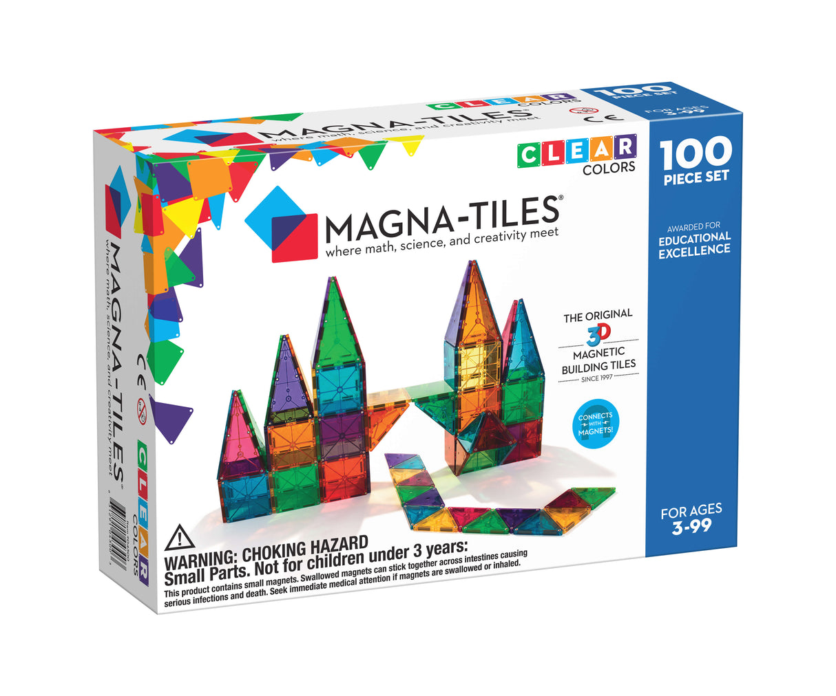 MagnaTiles Clear Colors 100 Piece Building Set