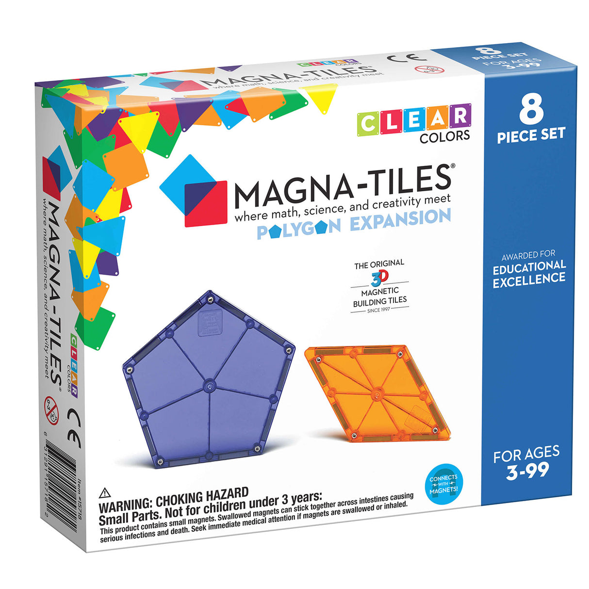 MagnaTiles Polygons 8 Piece Expansion Set