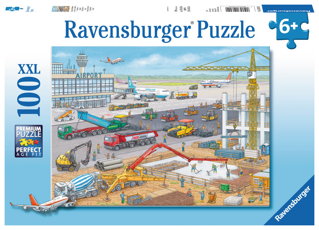 Construction at the Airport 100 Piece Jigsaw Puzzle
