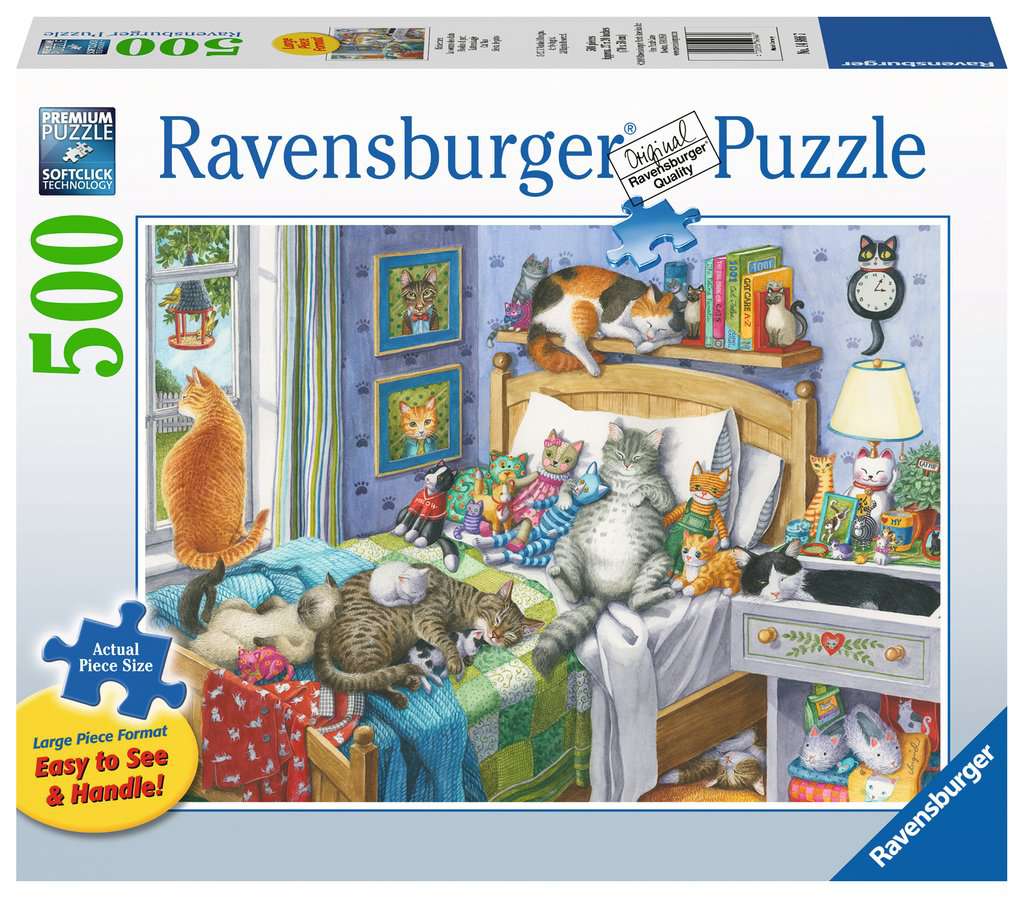 Cat Nap 500 Piece Large Format Jigsaw Puzzle