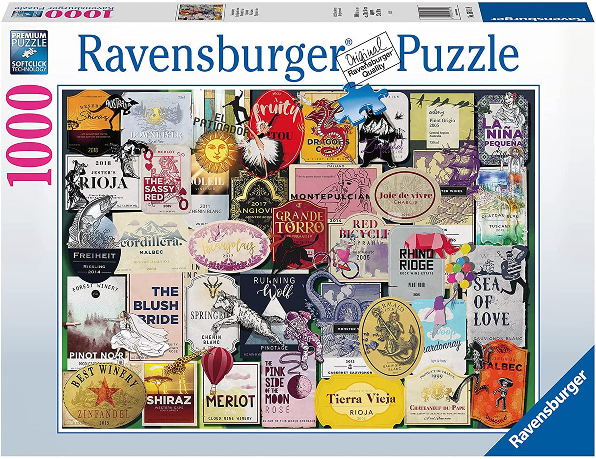 Wine Labels 1000 Piece Jigsaw Puzzle