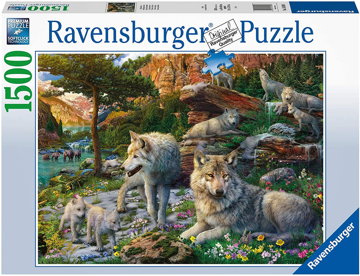 Wolves in Spring 1500 Piece Jigsaw Puzzle