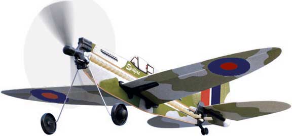 Spitfire Rubber Powered Flying Airplane