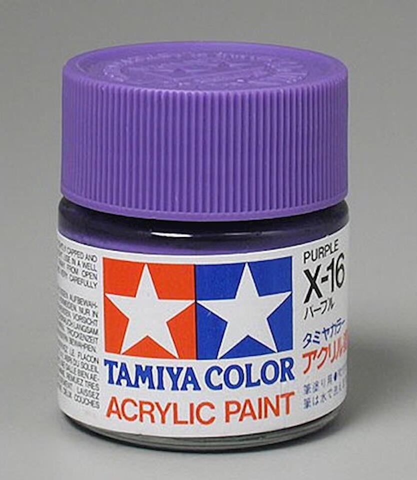 Tamiya X-16 Purple Gloss Finish Acrylic Paint (23ml)
