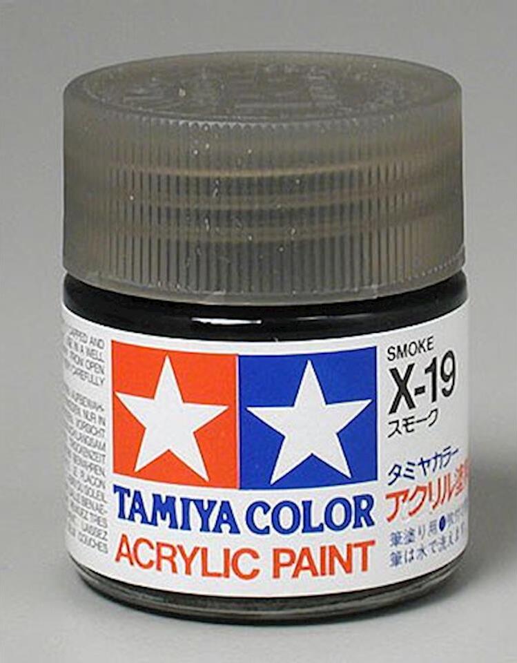 Tamiya X-19 Smoke Acrylic Paint (23ml)