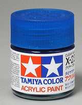 Tamiya X-23 Clear Blue Gloss Finish Acrylic Paint (23ml)