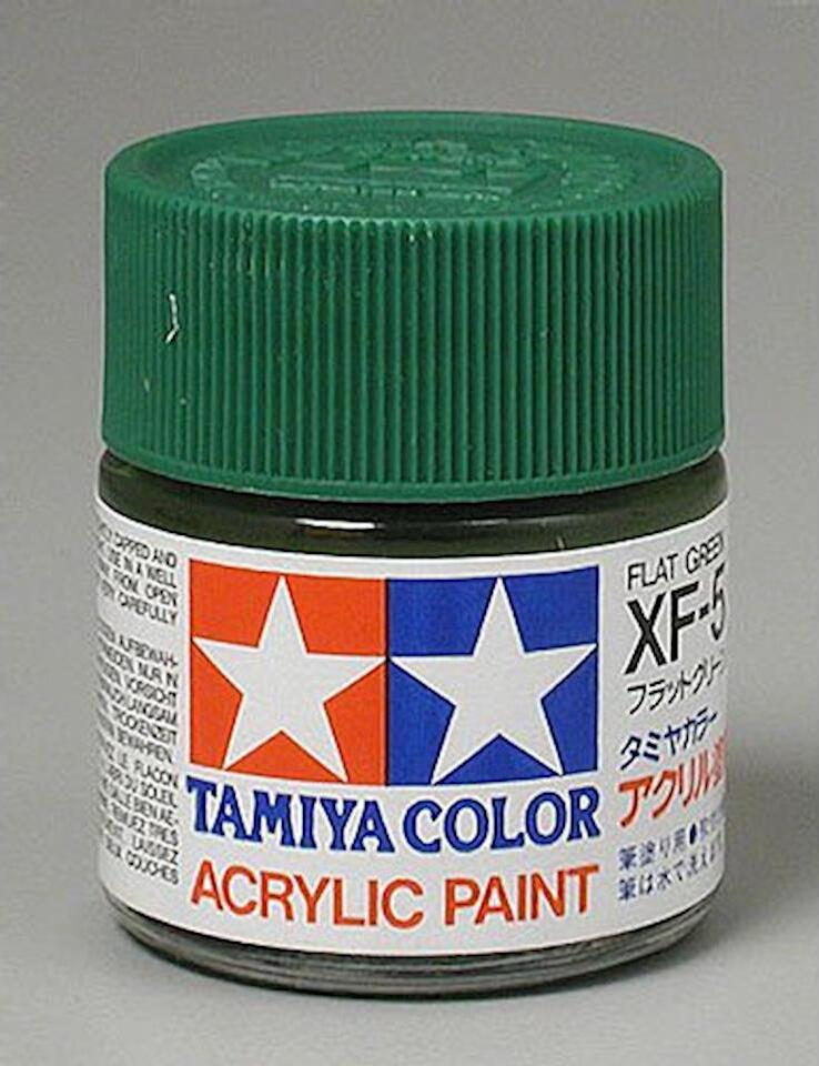 Tamiya XF-5 Flat Green Acrylic Paint (23ml)
