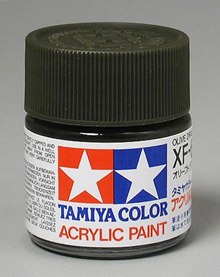 Tamiya XF-62 Flat Olive Drab Acrylic Paint (23ml)