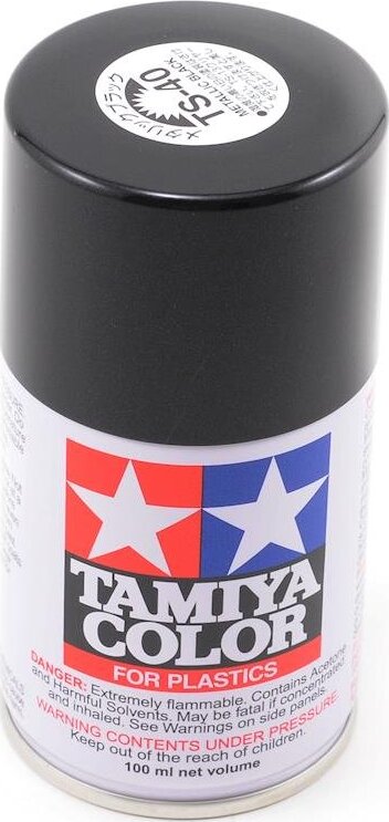 Tamiya TS-40 Metal Black Lacquer Spray Paint (100ml)