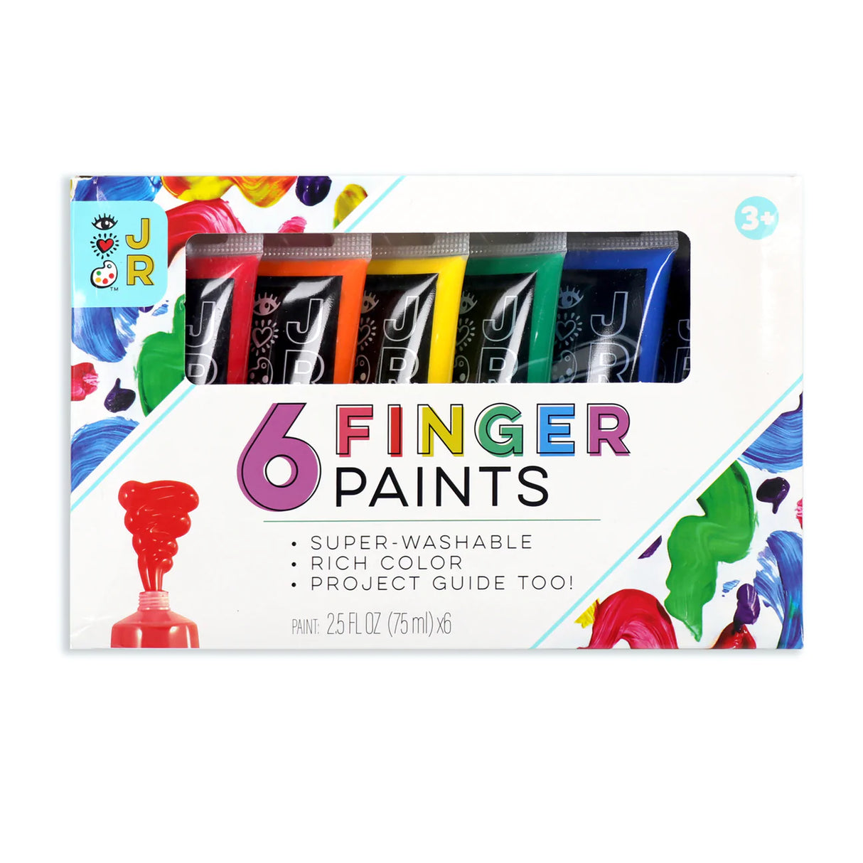 Washable Finger Paint Set of 6